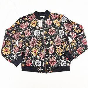 Philosophy Flower Printed Bomber Jacket Lightweight Patterned Size M NWT